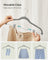 20-Pack Trouser Hangers - ABS Plastic and Nylon Velvet - Grey