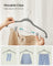 Trouser Hangers - ABS Plastic and Nylon Velvet - Grey