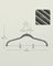 Trouser Hangers - ABS Plastic and Nylon Velvet - Grey