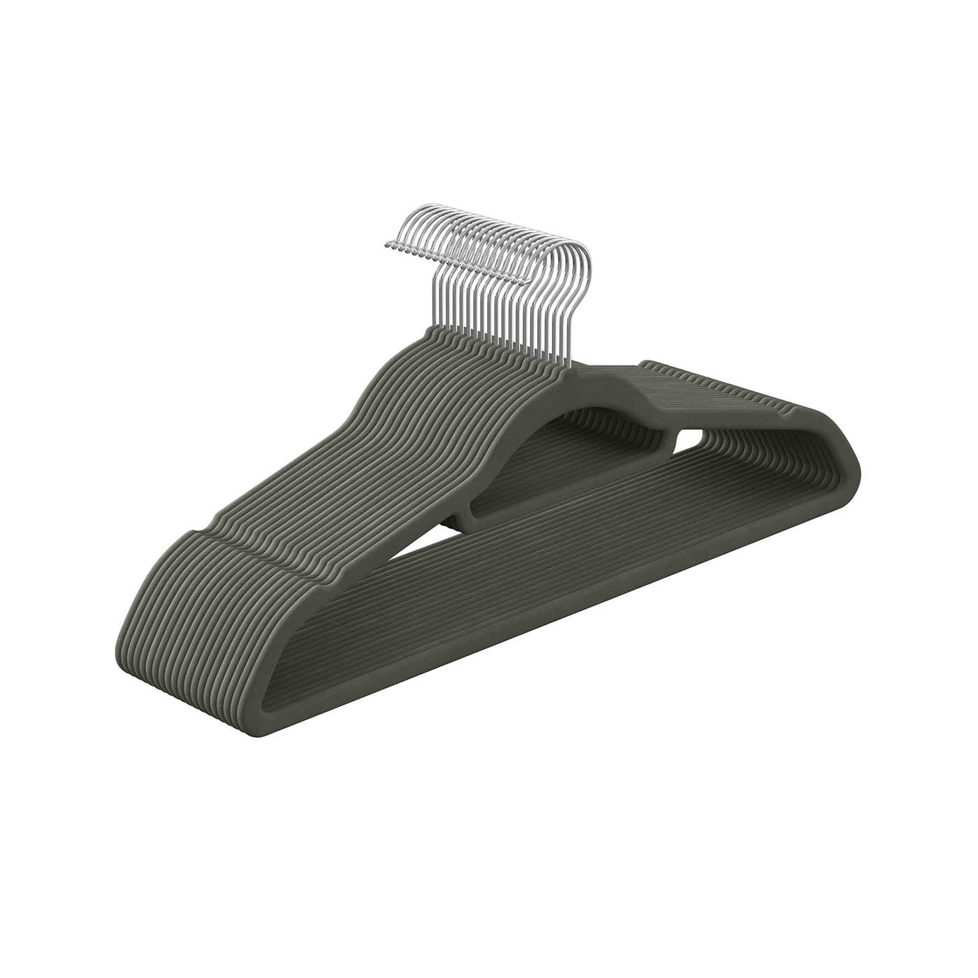 Velvet Hangers - 20 Pack - Velvet - Black - Ultra Thin Non-Slip Design with Tie Organizer and 360-Degree Swivel Hook