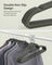 Velvet Hangers - 20 Pack - Velvet - Black - Ultra Thin Non-Slip Design with Tie Organizer and 360-Degree Swivel Hook
