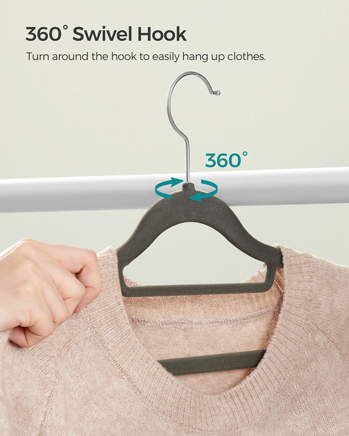 Velvet Hangers - 20 Pack - Velvet - Black - Ultra Thin Non-Slip Design with Tie Organizer and 360-Degree Swivel Hook