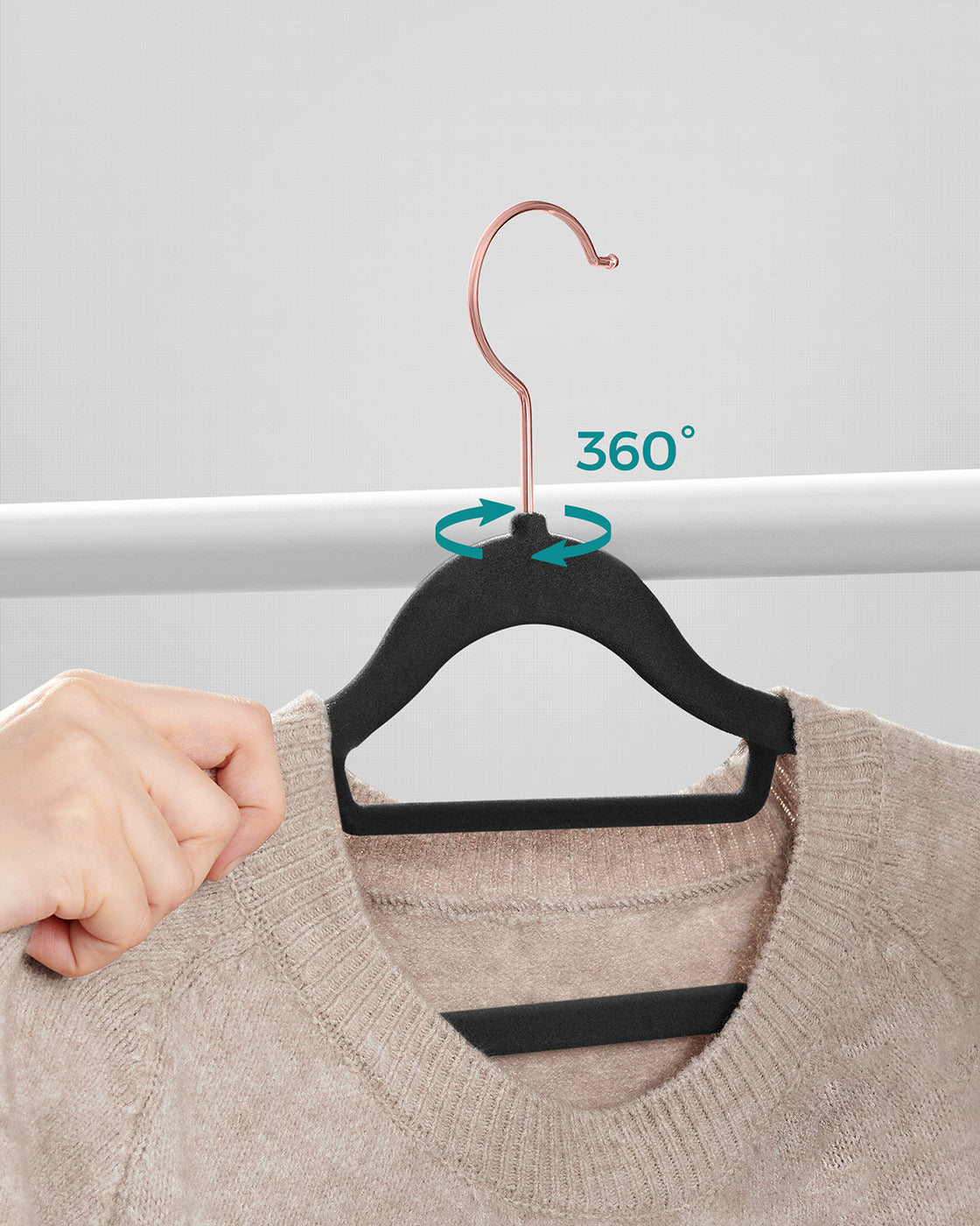 Clothes Hanger - Velvet - Light Pink - Non-Slip