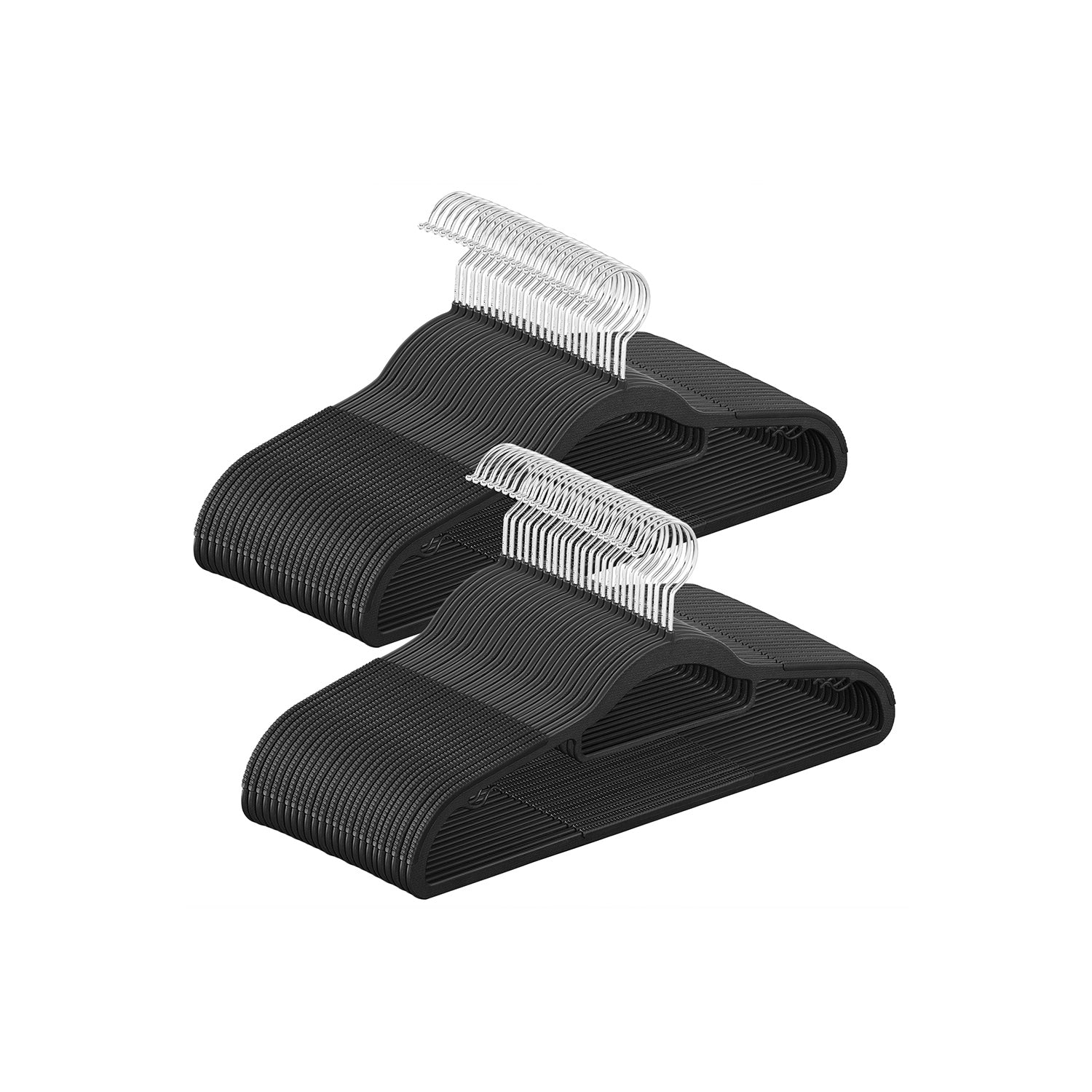 Plastic Hangers - Black - Non-Slip Design