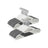 Pack of 50 Heavy Duty Plastic Coat Hangers - White and Dark Grey - Non-Slip Design with 360° Swivel Hook