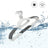 Pack of 50 Heavy Duty Plastic Coat Hangers - White and Dark Grey - Non-Slip Design with 360° Swivel Hook