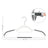 Pack of 50 Heavy Duty Plastic Coat Hangers - White and Dark Grey - Non-Slip Design with 360° Swivel Hook