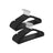 Pack of 50 Heavy-Duty Plastic Hangers - Ink Black - Wide Shoulder Notches