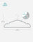 Pack of 50 Heavy-Duty Plastic Hangers - Dove Grey - With Shoulder Notches and Trousers Bar
