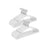 Pack of 50 Heavy-Duty Plastic Hangers - 360° Swivel Hook - Cloud White