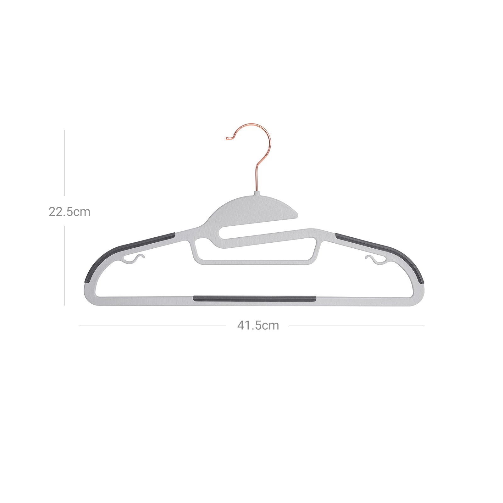 Coat Hangers - Plastic - Gray - Non-Slip