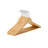 Wooden Hangers - Maple Wood - Natural - 360 Degree Rotating with Skirt Notches and Trouser Bar