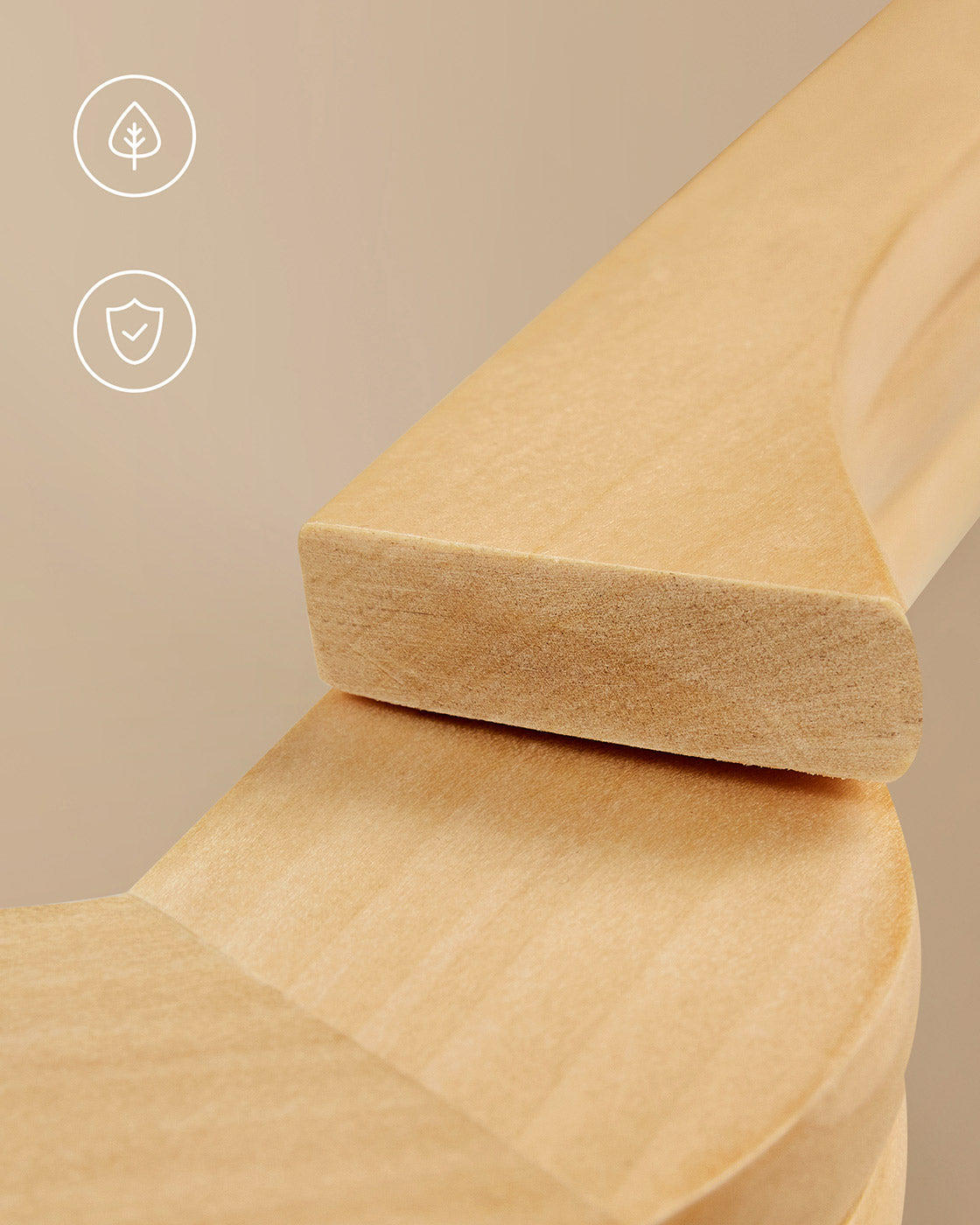 Wooden Hangers - Maple Wood - Natural - 360 Degree Rotating with Skirt Notches and Trouser Bar