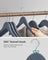 Wooden Hangers - Maple Wood - Lead Grey and Silver - Set of 20 with Shoulder Notches and Anti-Slip Trousers Bar