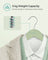 Wooden Coat Hangers - Maple Wood - Light Green and Silver - Set of 20 with Shoulder Notches and Anti-Slip Trouser Bar