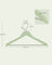 Wooden Coat Hangers - Maple Wood - Light Green and Silver - Set of 20 with Shoulder Notches and Anti-Slip Trouser Bar