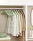 Wooden Coat Hangers - Maple Wood - Light Green and Silver - Set of 20 with Shoulder Notches and Anti-Slip Trouser Bar