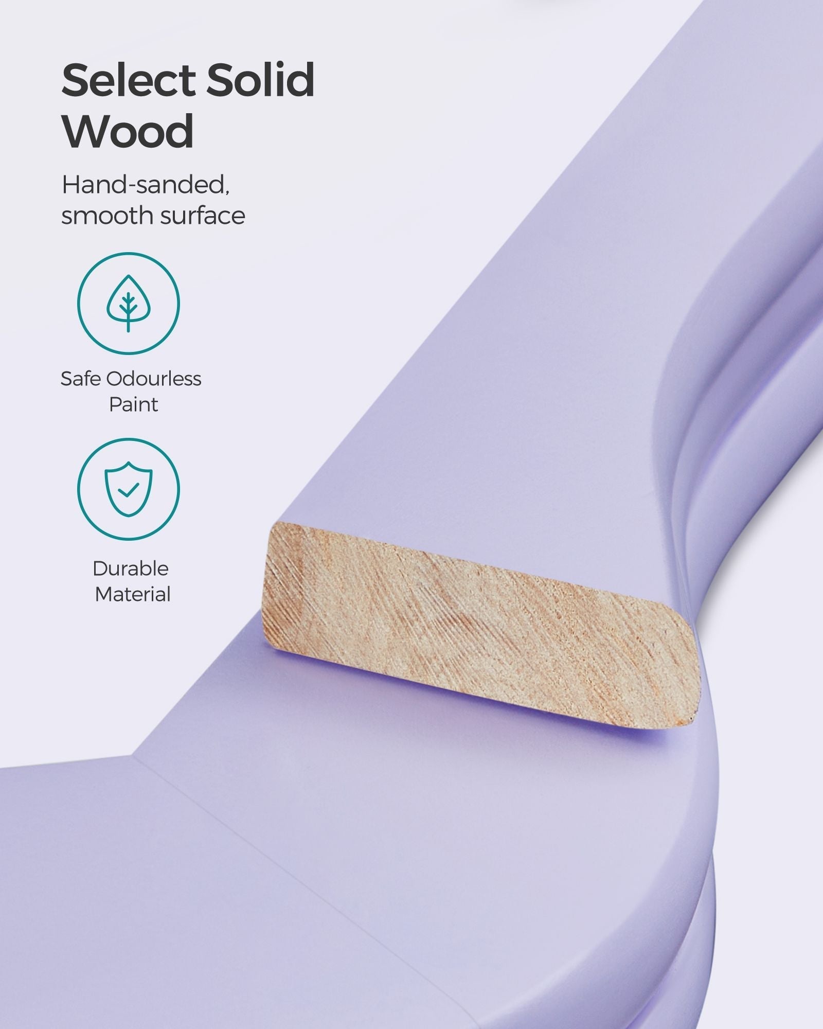 Wooden Coat Hangers - Maple Wood - Light Purple and Silver - 360° Swivel Hook with Shoulder Notches and Anti-Slip Trousers Bar