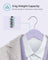 Wooden Coat Hangers - Maple Wood - Light Purple and Silver - 360° Swivel Hook with Shoulder Notches and Anti-Slip Trousers Bar