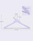 Wooden Coat Hangers - Maple Wood - Light Purple and Silver - 360° Swivel Hook with Shoulder Notches and Anti-Slip Trousers Bar