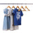 Wooden Coat Hangers - Maple Wood - Natural - Set of 20 with Trouser Bar for Children