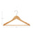Wooden Coat Hangers - Maple Wood - Natural - Set of 20 with Trouser Bar for Children