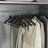 Solid Wood Hangers - Solid Wood - Black and Silver - Set of 20 with Shoulder Grooves and Non-Slip Bar