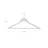 Wood Coat Hangers - Pack of 30 - Solid Wood - White - Non-Slip Trousers Bar with Shoulder Notches and 360 Degree Swivel Hook