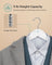 Wooden Hangers - Wood - White - Pack of 50 with Anti-Slip Sleeve and Metal Hook