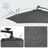 Cantilever Garden Parasol - Fabric - Red - Solar-Powered LED Lights