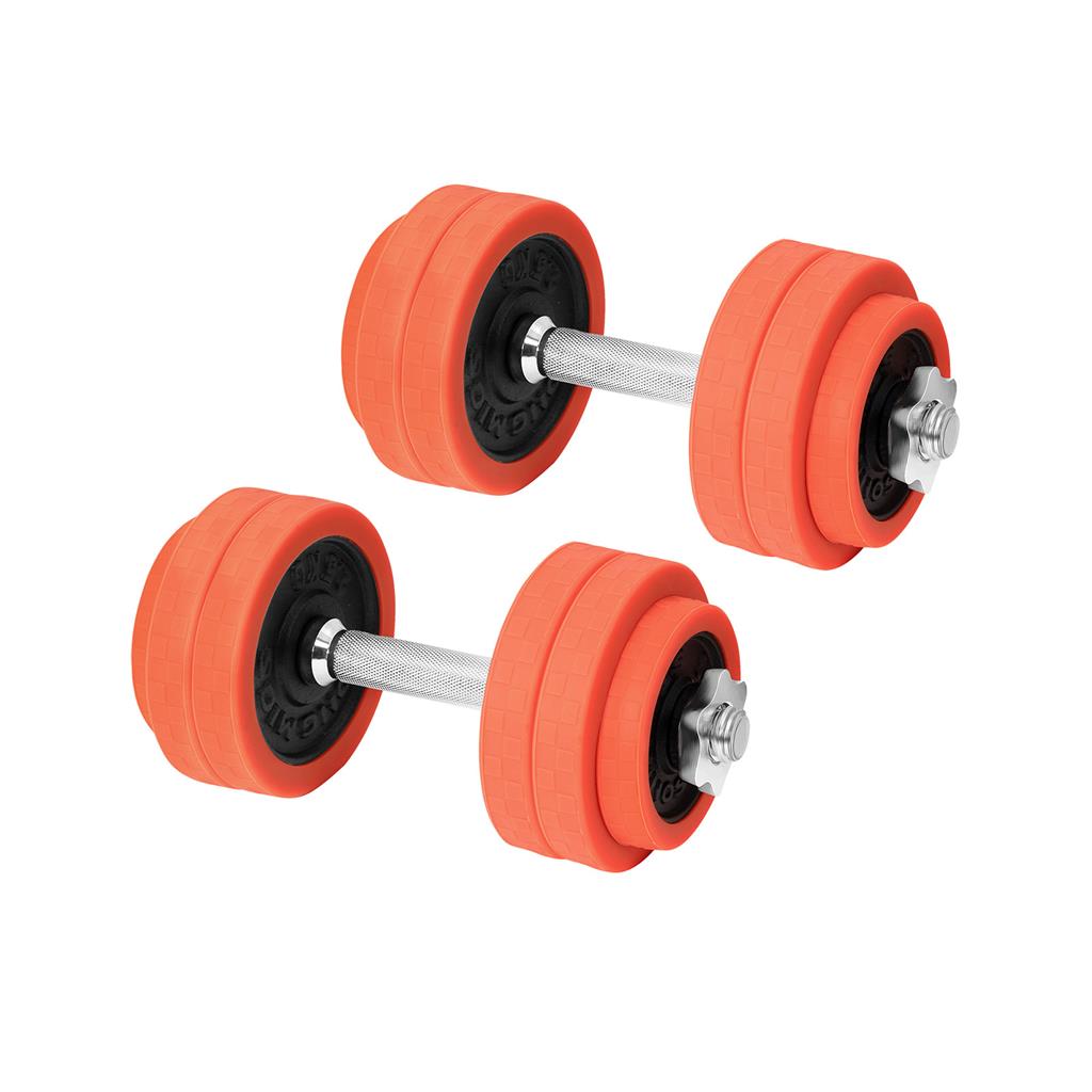 Adjustable Dumbbells Set - Cast Iron - Black - Includes Extra Barbell Bar