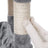 Cat Tree - Engineered Wood - Light Grey - Multi-Level with Hammock and Feeder Bowl