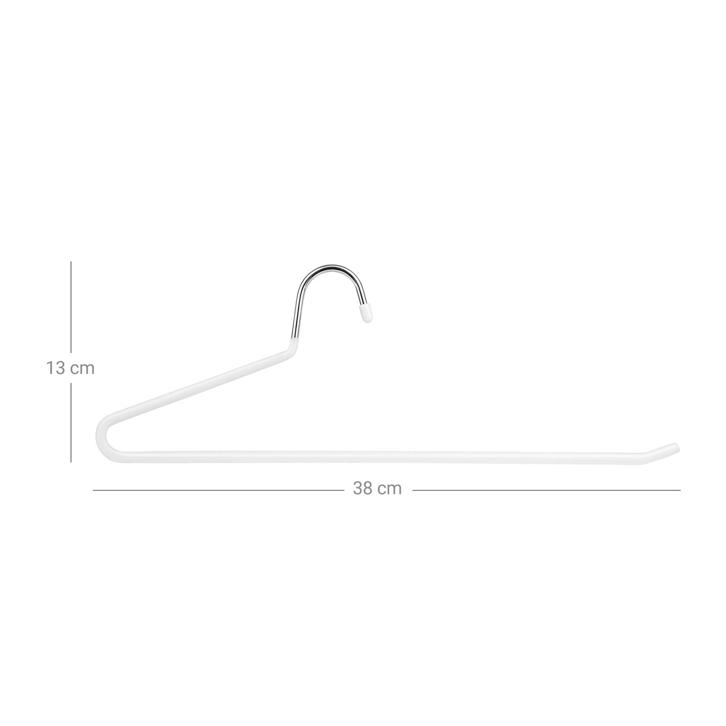 Trousers Hangers - Non-Slip, Set of 20 - Chrome-Plated Metal - Black