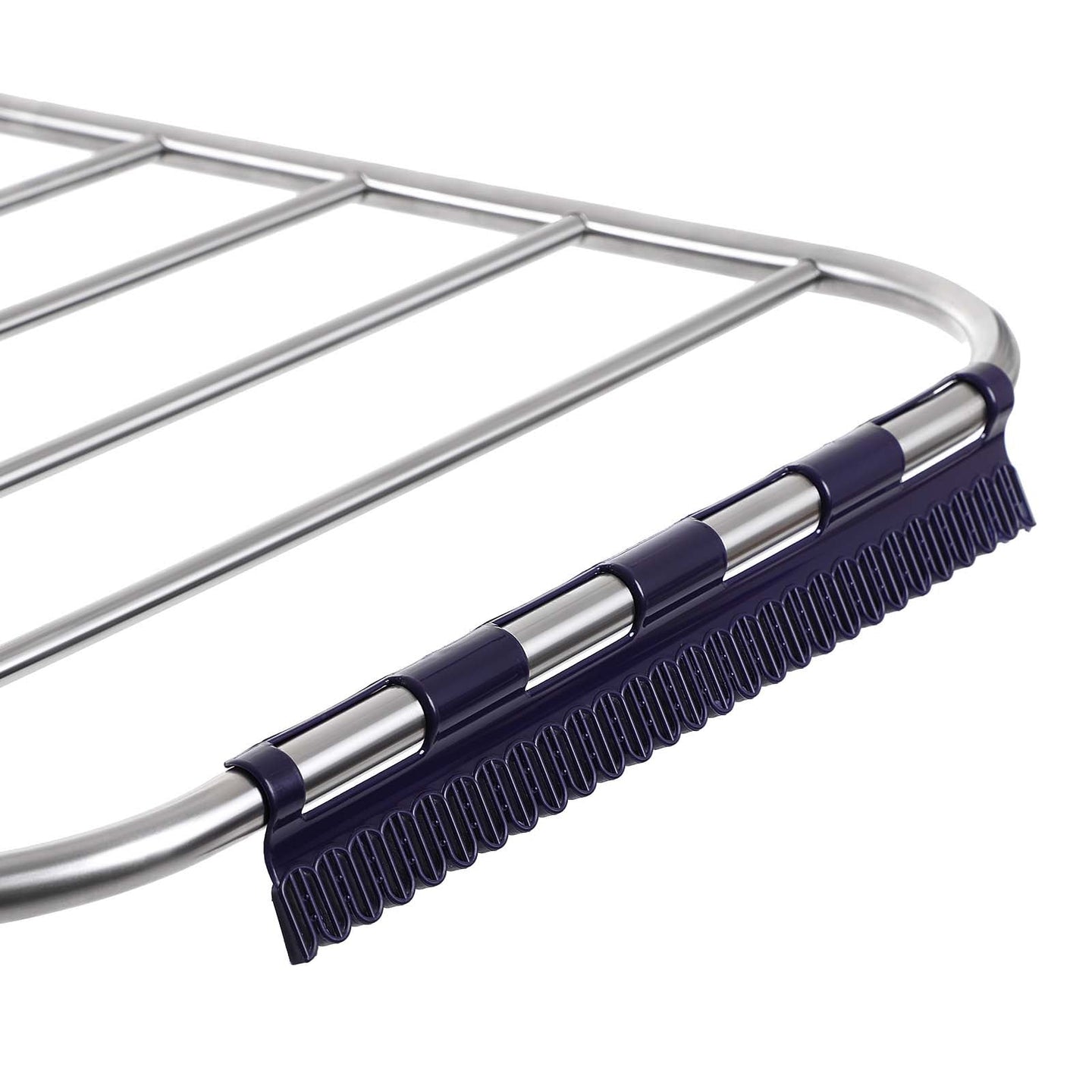 Clothes Drying Rack - Stainless Steel - Blue - Height-Adjustable Wings