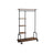 Clothing Rack - Mobile 5-Tier Design - Metal - Rustic Brown