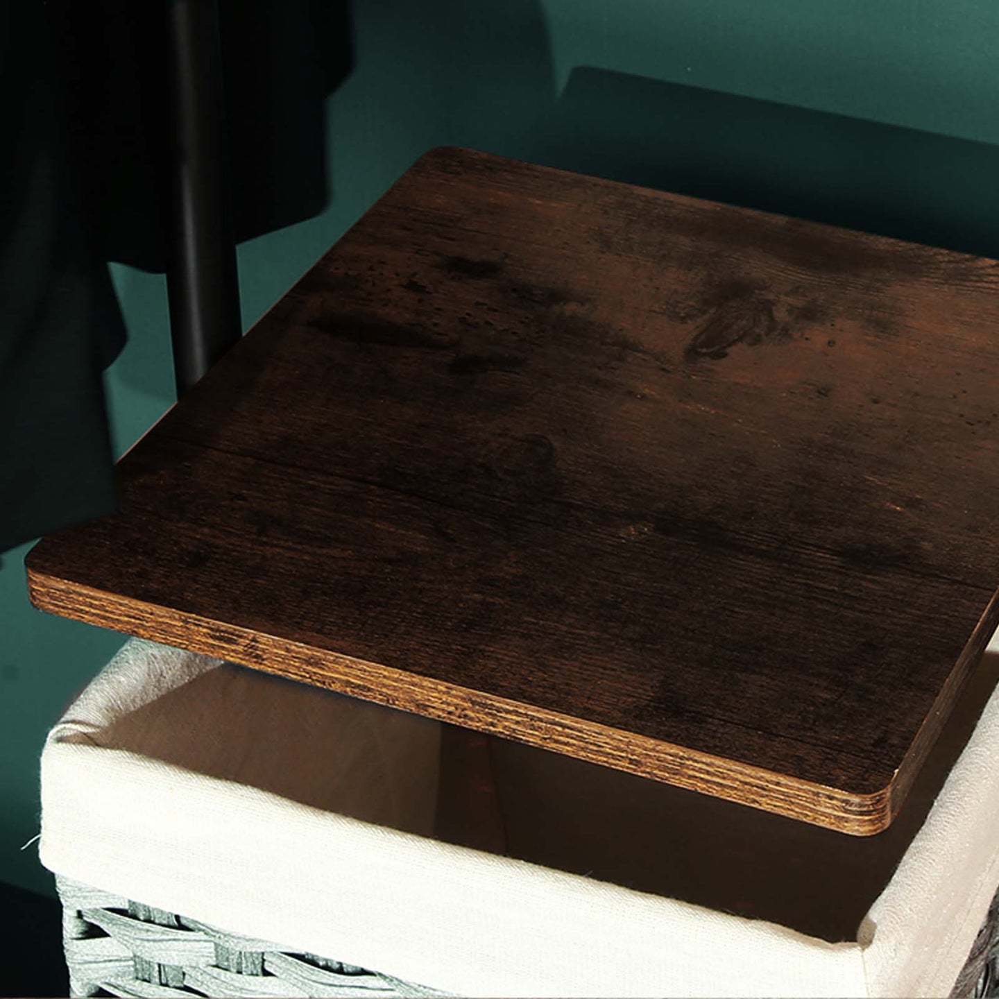 Clothing Rack - Mobile 5-Tier Design - Metal - Rustic Brown