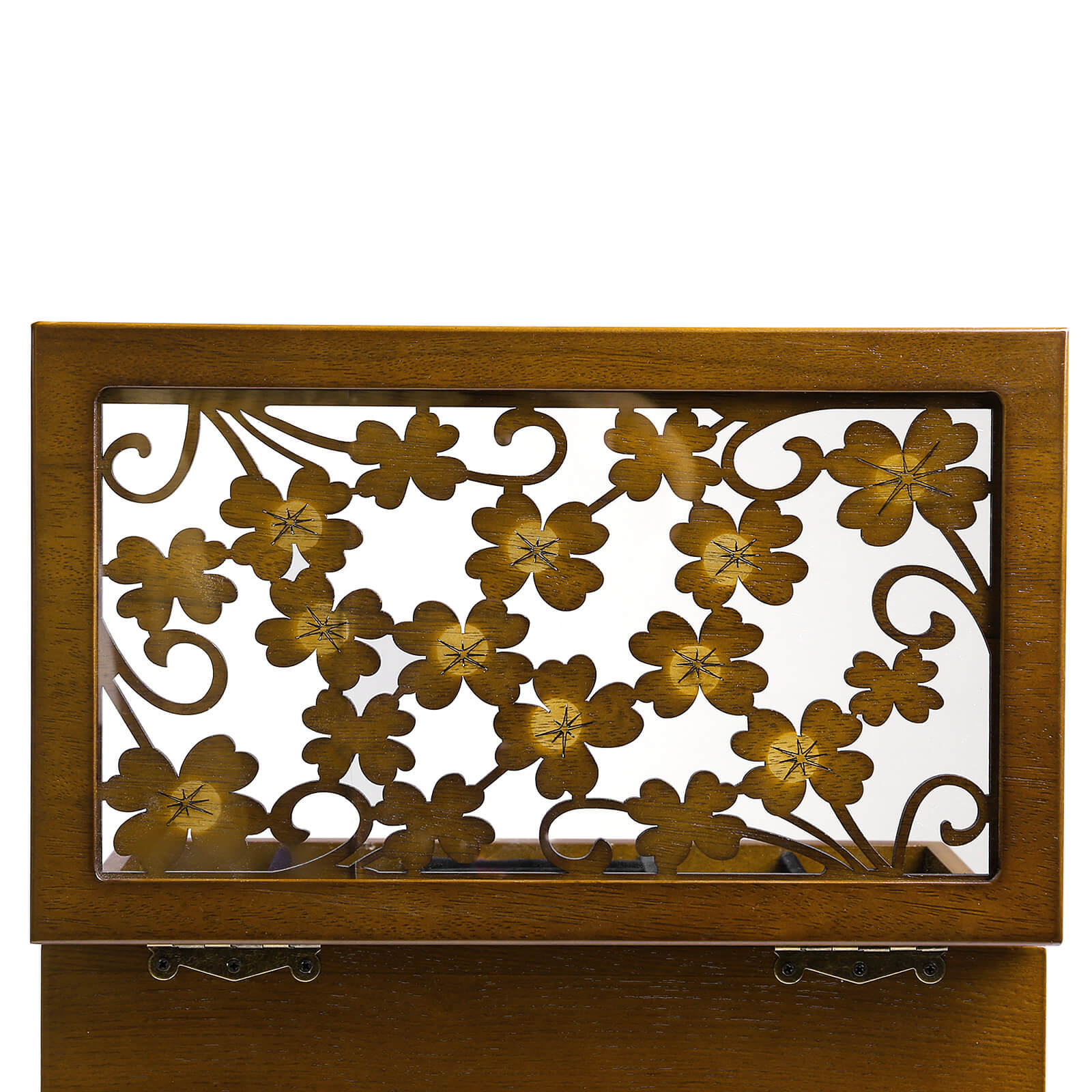 Jewellery Box - MDF Wood - Dark Brown - 6 Layers with 5 Drawers