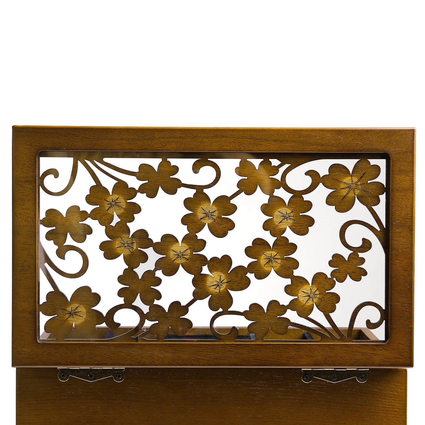 Jewellery Box - MDF Wood - Dark Brown - 6 Layers with 5 Drawers