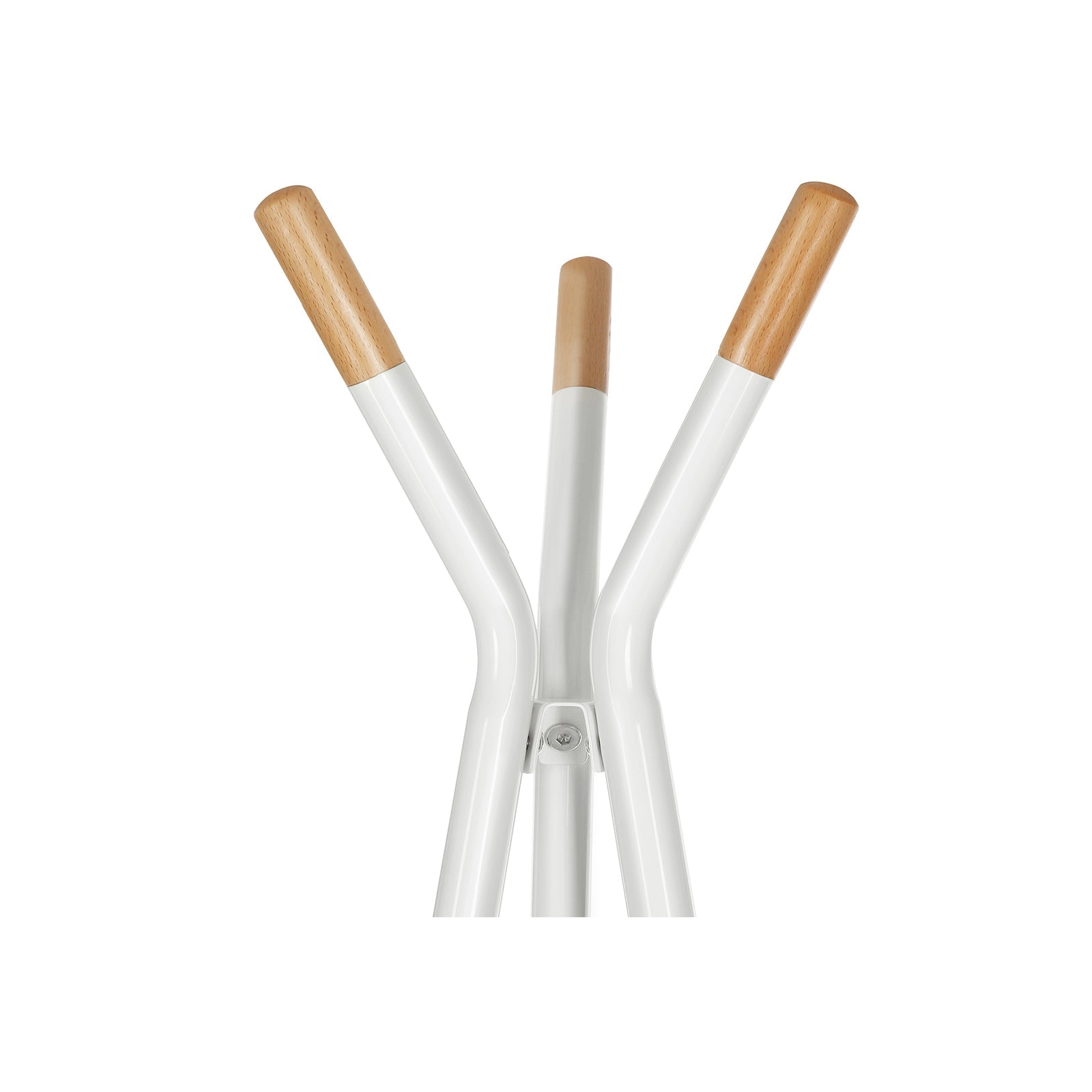 Coat Rack Stand - 9 Hooks - Beech Wood - Black with Natural Grain
