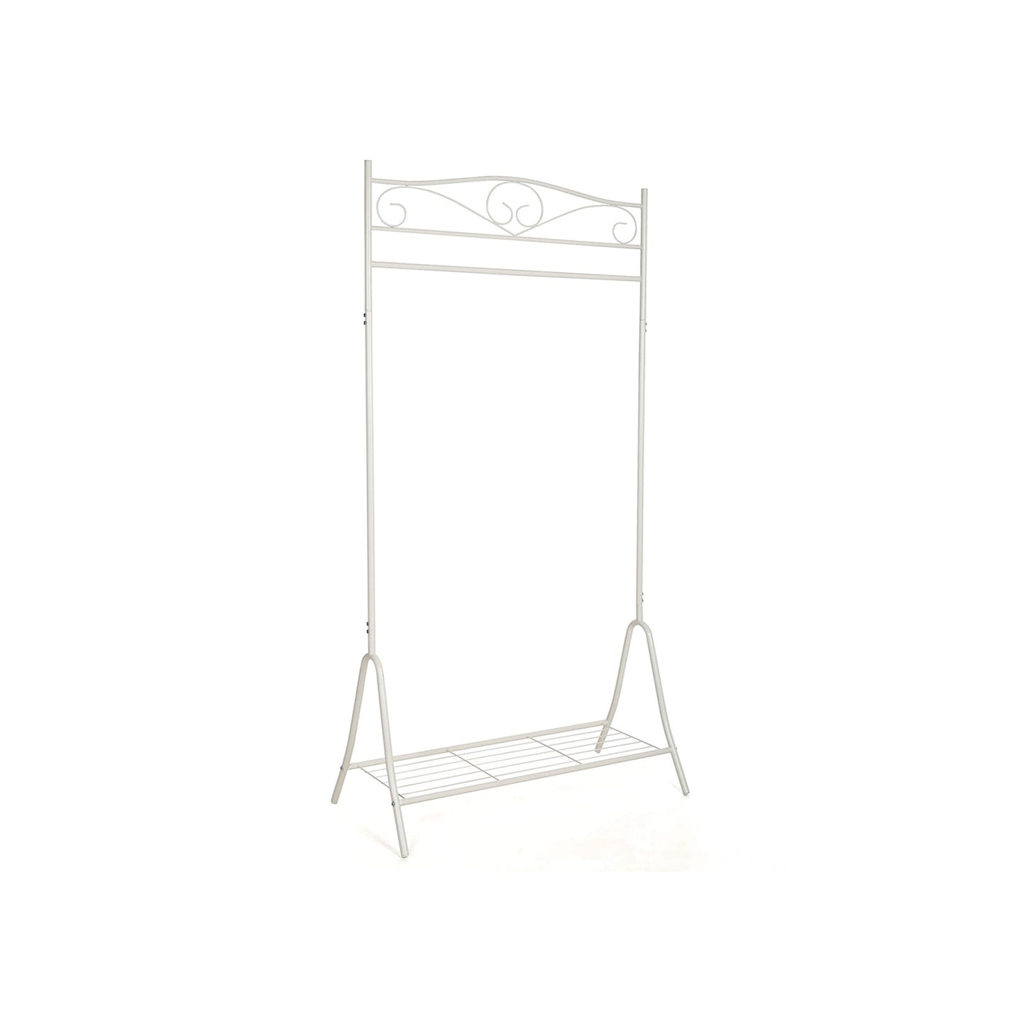 Coat Rack - Metal - Cream - Modular Design with Rail