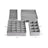 Collapsible Drawer Organiser - Fabric - Dark Grey - Set of 4 for Bras