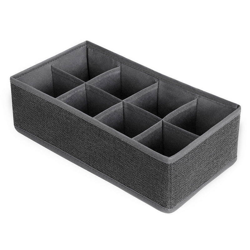 Collapsible Drawer Organiser - Fabric - Dark Grey - Set of 4 for Bras