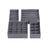Collapsible Drawer Organisers - Fabric - Grey - Set of 4 Foldable Closet Dividers for Bras