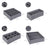Collapsible Drawer Organisers - Fabric - Grey - Set of 4 Foldable Closet Dividers for Bras