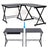 L-Shaped Corner Computer Desk - Wood - Black - Spacious Desktop Area