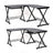 L-Shaped Corner Computer Desk - Wood - Black - Spacious Desktop Area