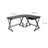 L-Shaped Corner Computer Desk - Wood - Black - Spacious Desktop Area