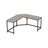 L-Shaped Corner Desk - Wood - Greige and Black