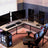 L-Shaped Corner Desk - Wood - Greige and Black