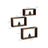 Floating Cube Shelves - Wood - Rustic Brown - Set of 3